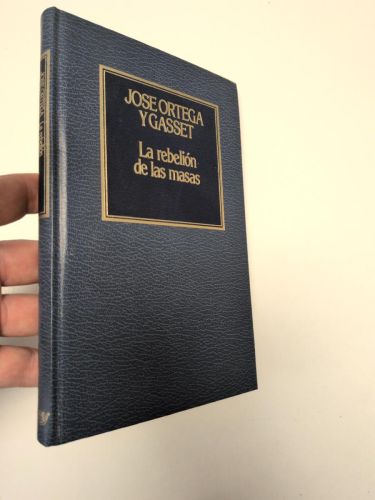 Portada del llibre de La rebelión de las masas