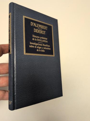 Portada del llibre de Discurso preliminar de la ENCICLOPEDIA/Investigaciones filosóficas sobre el origen y naturaleza de lo...