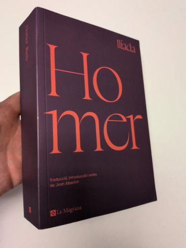 Portada del libro de Ilíada (edició en català)