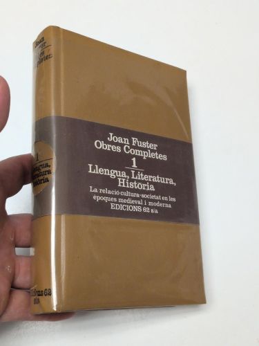 Portada del libro de Obres completes I.: Llengua, literatura, història 