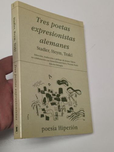 Portada del libro de Tres poetas expresionistas Stadler, Heym, Trakl