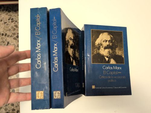 Portada del libro de El capital (3 tomos)