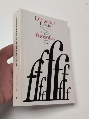 Portada del libro de Vidas y opiniones de los filósofos ilustres