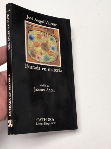 Portada del libro de Entrada en materia