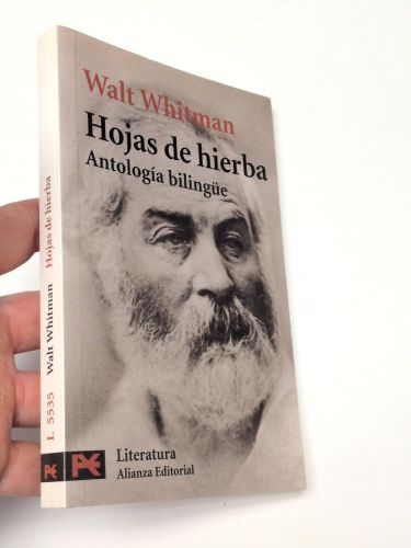 Portada del libro de Hojas de hierba. Antología bilingüe
