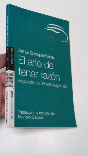 Portada del libro de El arte de tener razón