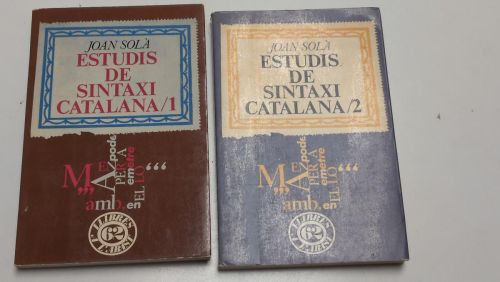 Portada del libro de Estudis de sintaxi catalana (2 vols.)