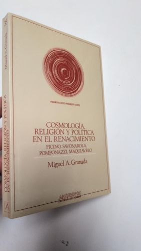 Portada del libro de Cosmología, religión y política en el Renacimiento